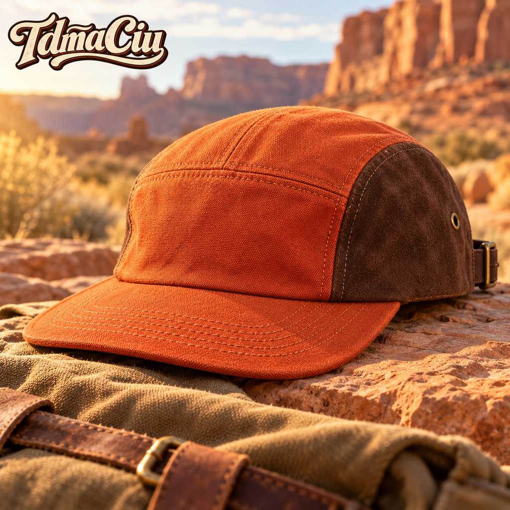 TdmaCiu™ Burnt Orange Canvas Camp Cap