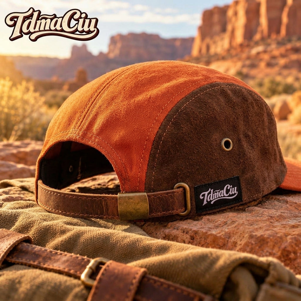TdmaCiu™ Burnt Orange Canvas Camp Cap