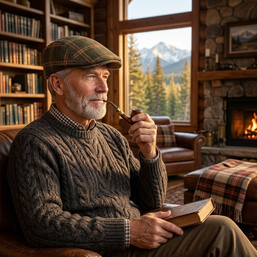TdmaCiu™ Olive Plaid Heritage Flat Cap