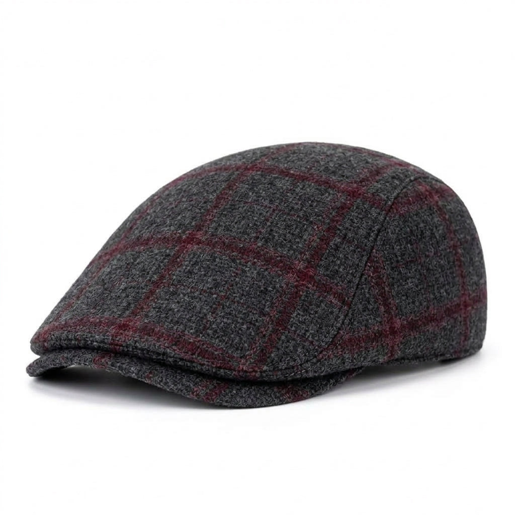 TdmaCiu™ Olive Plaid Heritage Flat Cap