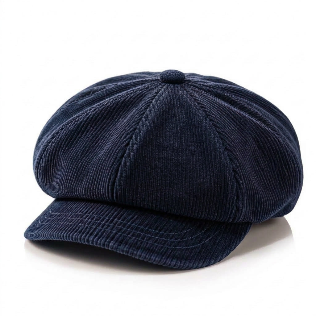 TdmaCiu™ Burgundy Corduroy Baker Boy Cap