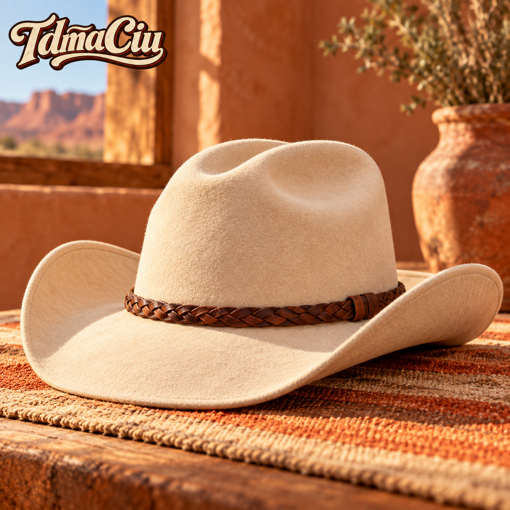 TdmaCiu™ Bone Cream Western Felt Hat