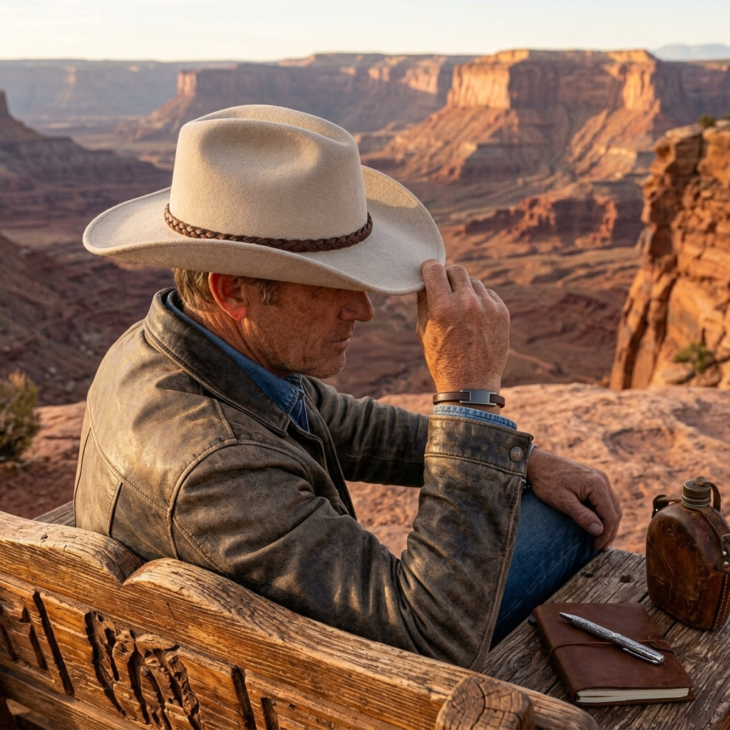 TdmaCiu™ Bone Cream Western Felt Hat