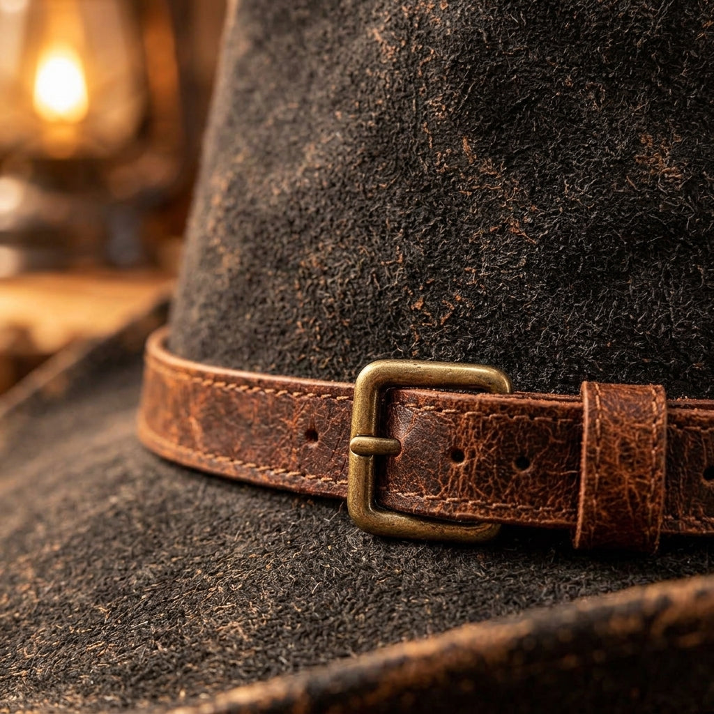 TdmaCiu™ Distressed Black Gambler Hat