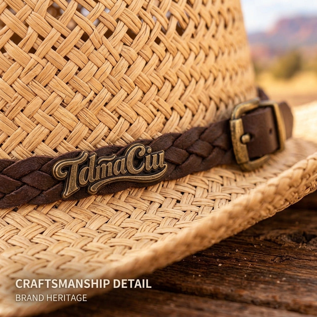 TdmaCiu™ Natural Straw Ranch Cowboy Hat
