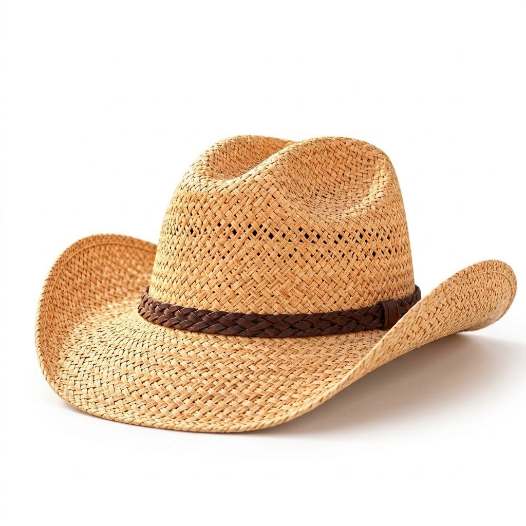 TdmaCiu™ Natural Straw Ranch Cowboy Hat