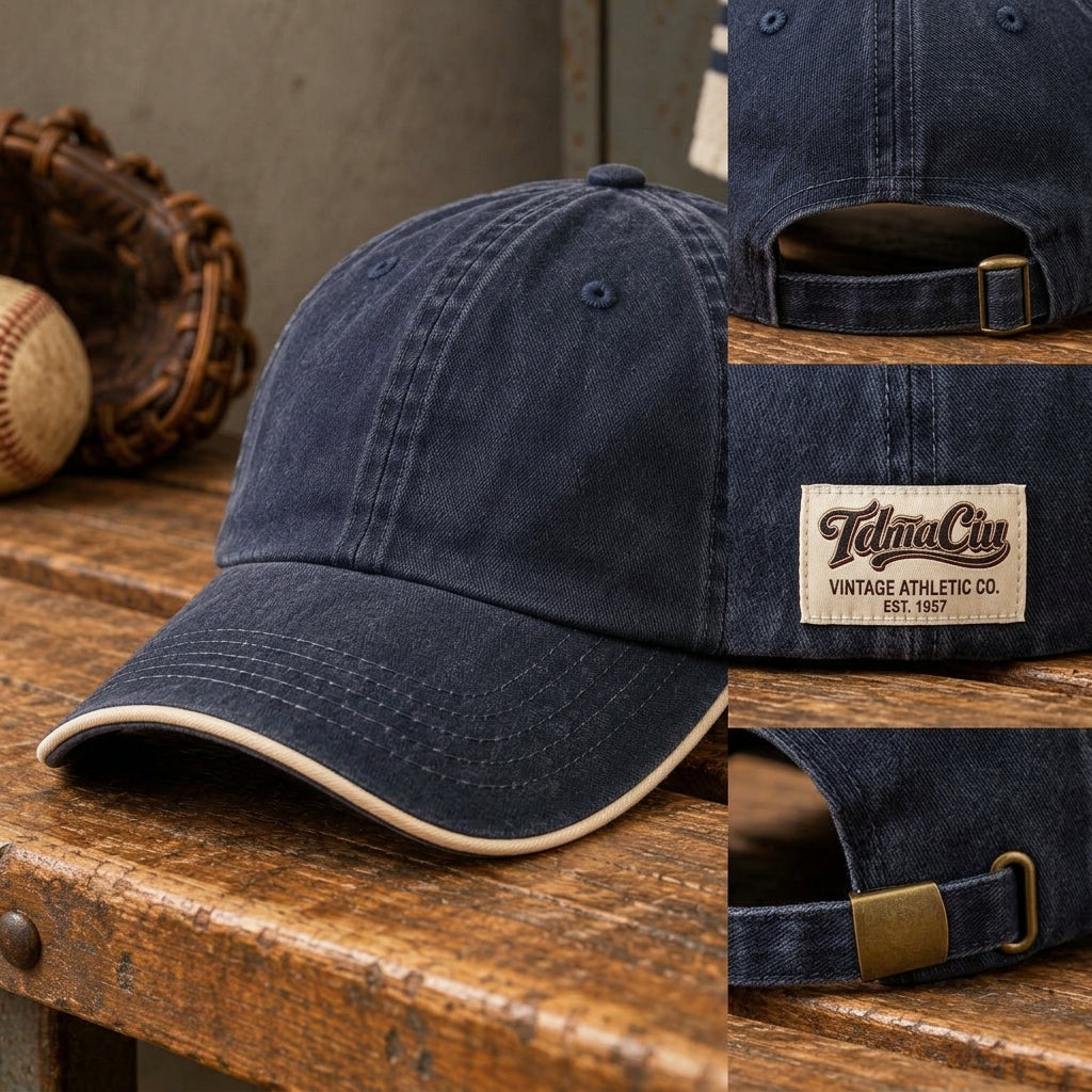 TdmaCiu™ Faded Navy Contrast-Piping Cap