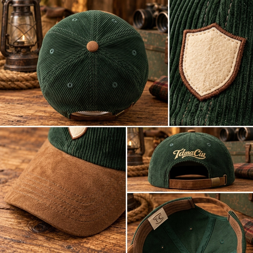 TdmaCiu™ Forest Corduroy Suede-Brim Cap
