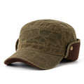 TdmaCiu™ Olive Waxed Canvas Ear-Flap Cap
